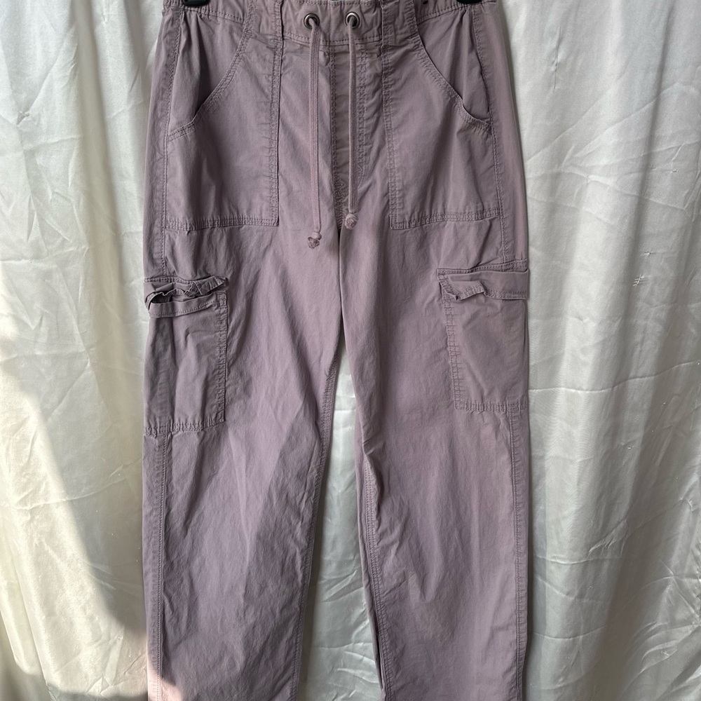 Hollister Purple Cargo Wide Leg Windbreaker Pants